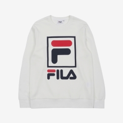 Fila Double Logo One-on-one - Miesten Hoodie - Valkoinen | FI-77595